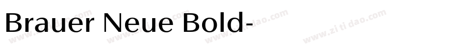 Brauer Neue Bold字体转换